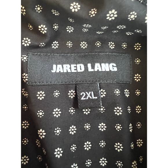 Jared Lang Men's Trim Fit Flowers Black Button-Up Shirt T-560 Size 2XL - Picture 6 of 12
